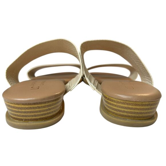 LC Lauren Conrad Women's Slip On Low Wedge Sandals Natural Size 9.5 M NWOT - Picture 6 of 13
